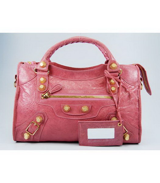 Balenciaga Giant City borsa in rosa agnello